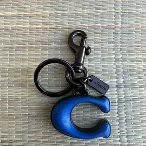COACH Blue Bag Charm Keychain